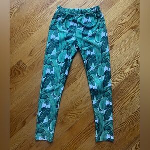 Lola and the Boys Girls Leaf leggings Size 8